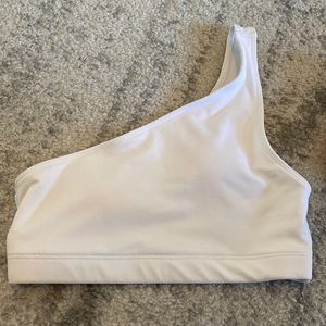 PINK white off the shoulder swimsuit top